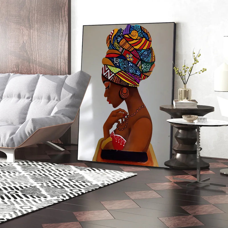 Abstract African Women Canvas Art - Living Room Decor