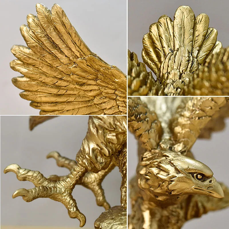 American Resin Golden Eagle Statue