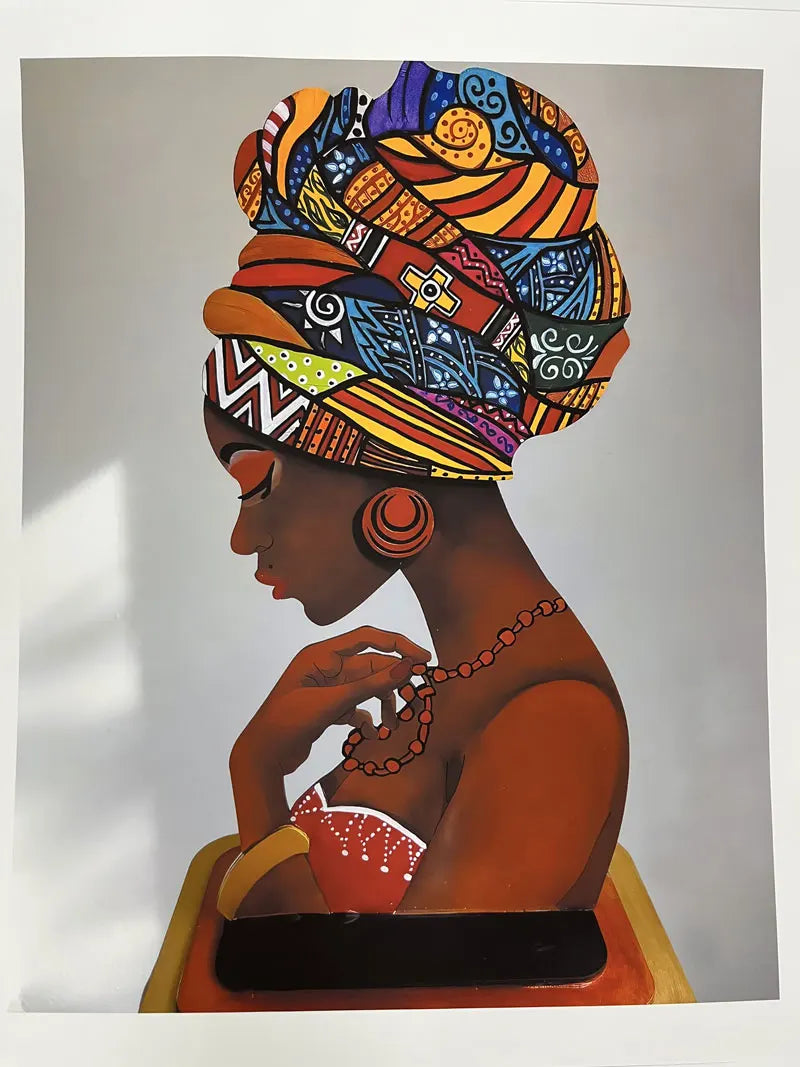 Abstract African Women Canvas Art - Living Room Decor