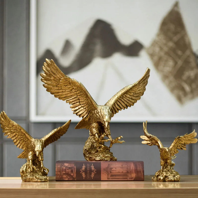 American Resin Golden Eagle Statue