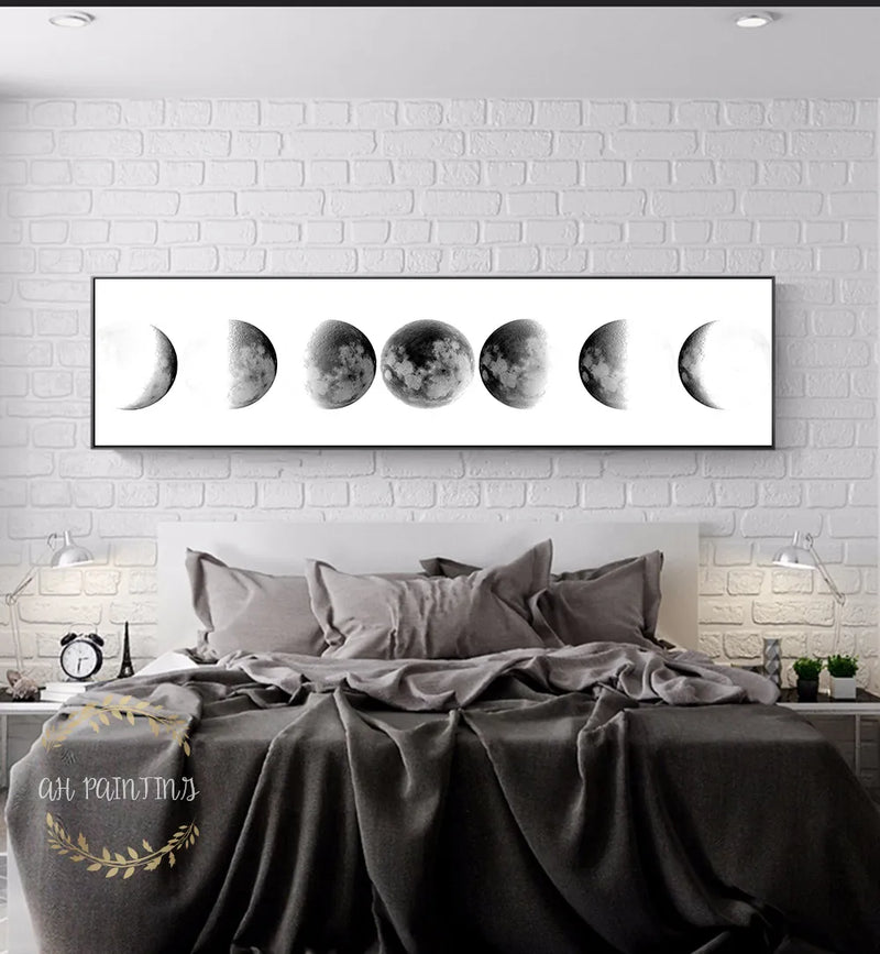 Moon Phase Wall Art Canvas Prints