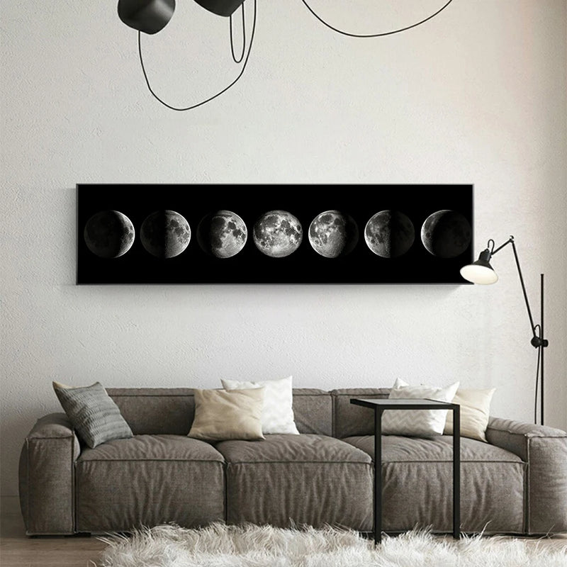 Moon Phase Wall Art Canvas Prints